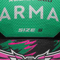 Balón Baloncesto Tarmak R500 Talla 6 Verde Violeta