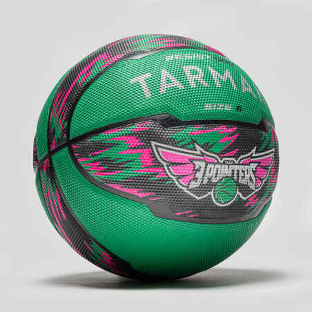 Balón Baloncesto Tarmak R500 Talla 6 Verde Violeta
