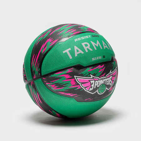 Basketball Size 6 R500 - Green/Violet