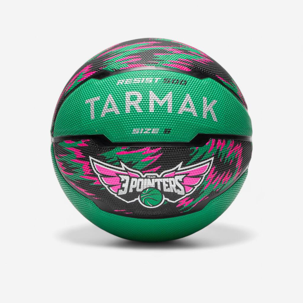 Balón de basquetbol talla 6 - R500 verde violeta