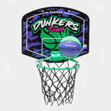 Kids' Wall-Mounted Basketball Hoop SK100 Dunkers - Turquoise/Purple