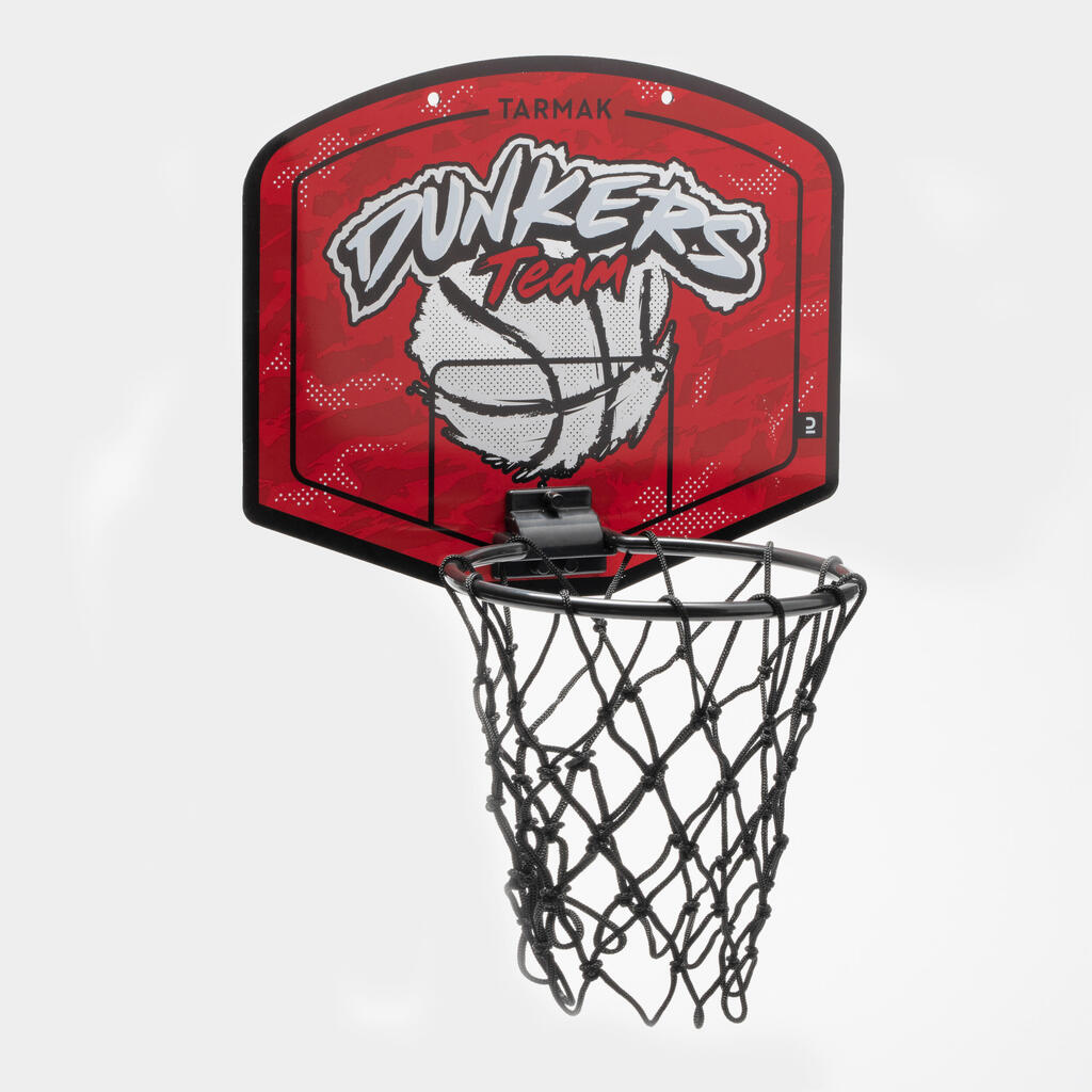 Mini στεφάνι μπασκέτας SK100 Dunkers παιδιών/ενηλίκων - Κόκκινο/Ασημί