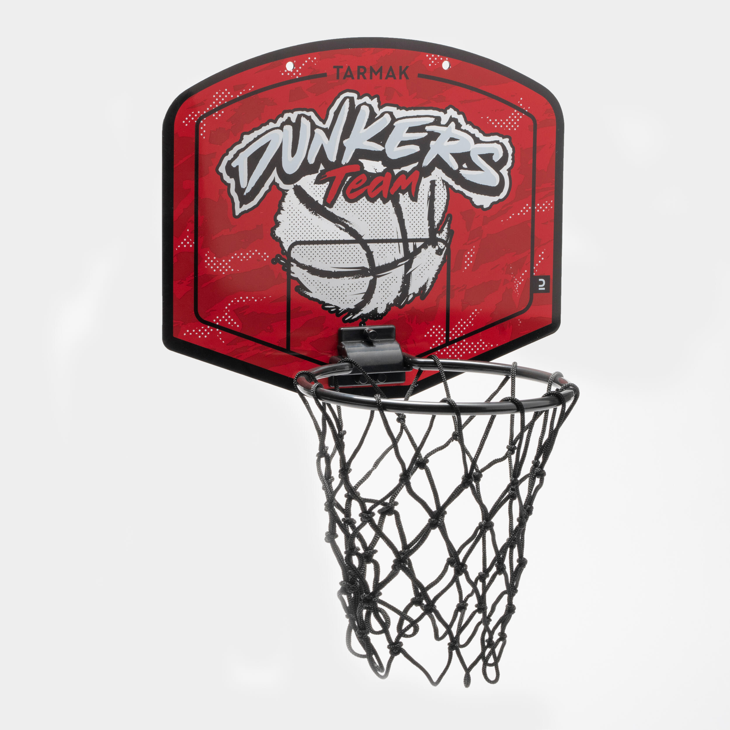 Kids'/Adult Mini Basketball Hoop SK100 Dunkers - Red/Silver 2/3