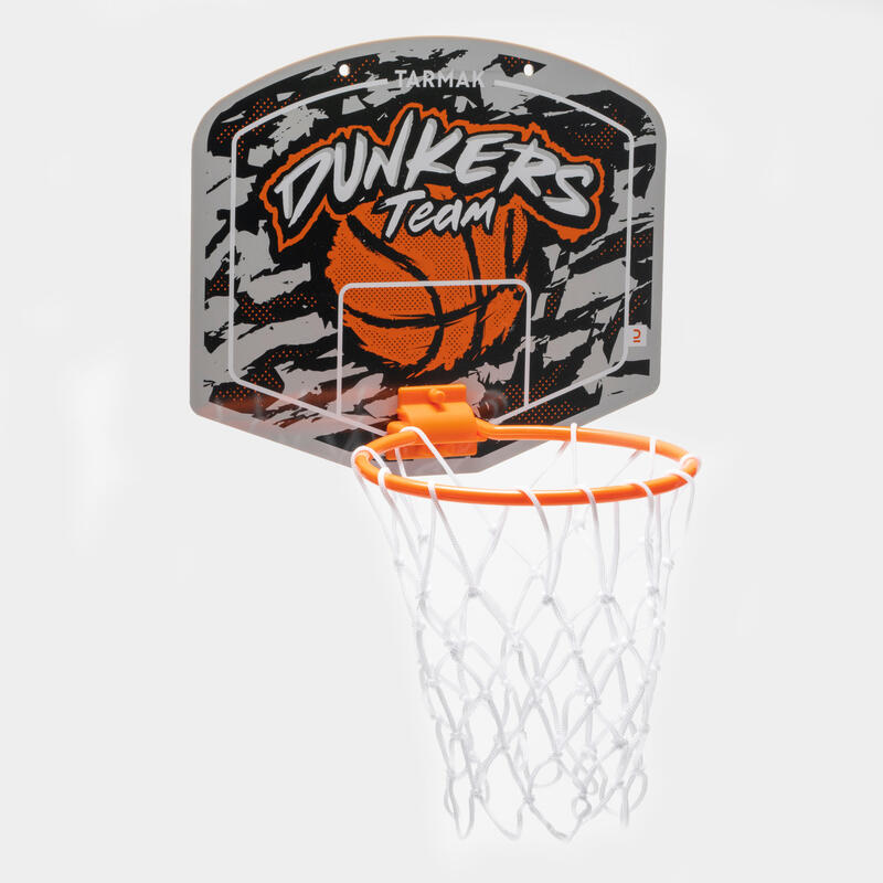 Mini Basketball Korb Wand- oder Türbefestigung - SK100 Dunkers orange/grau