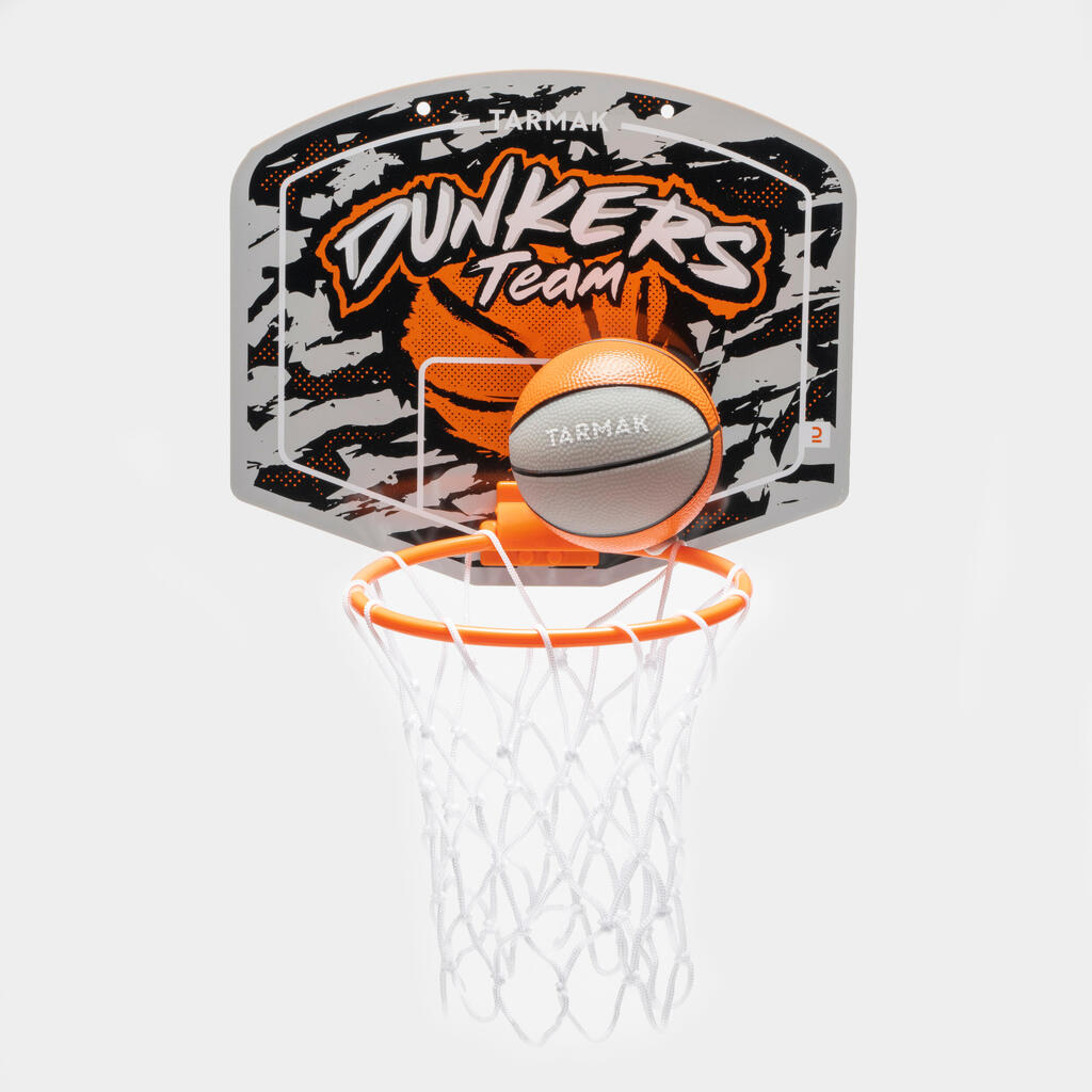 Mini στεφάνι μπασκέτας sk100 dunkers παιδιών/ενηλίκων - πορτοκαλί/γκρι