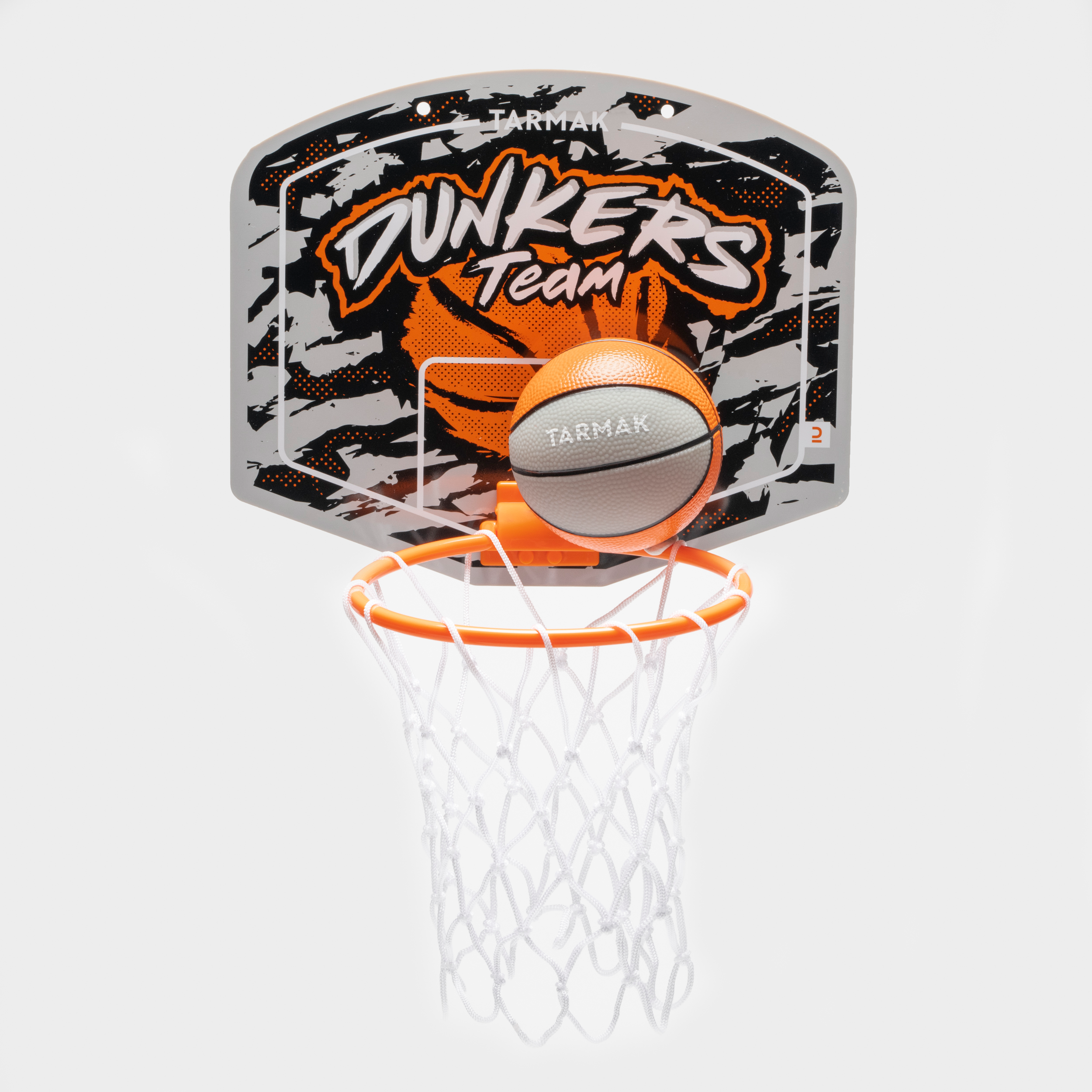 Mini panier de basket enfant/adulte SK100 Dunkers Orange Gris pour