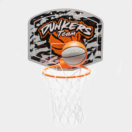 Vaikiška / suaugusiųjų krepšinio lenta „SK100 Dunkers“, su kamuoliu, oranžinė, pilka