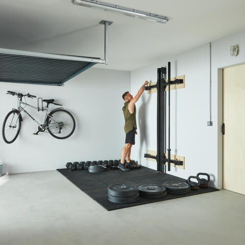 Rack murale de musculation pliable squat traction