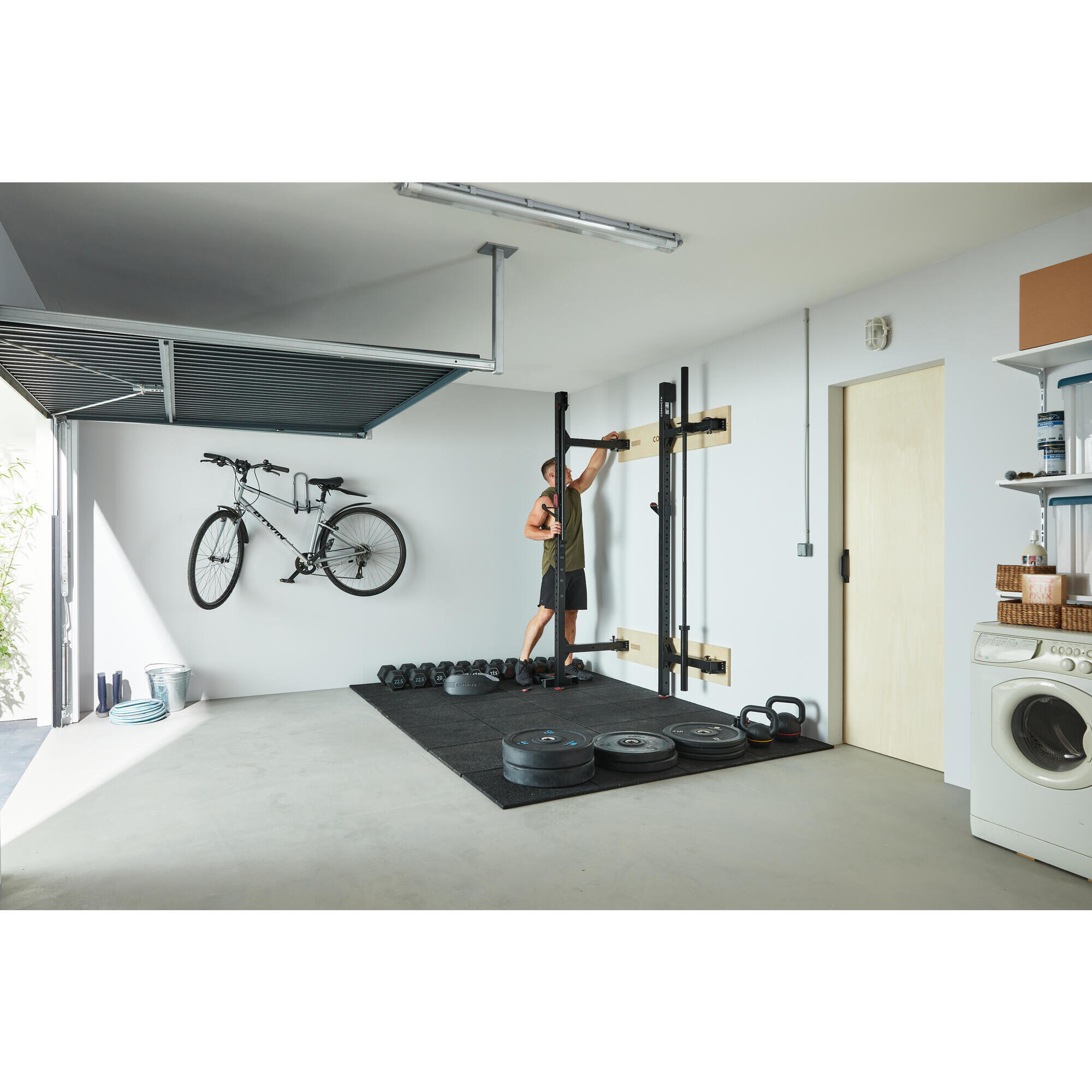 Rack da parete pieghevole per bodybuilding - WALL RACK FOLD