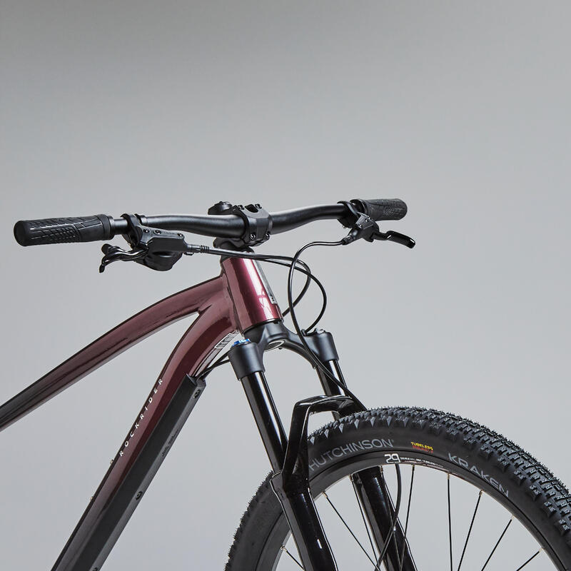Bicicleta de montaña mujer 29" aluminio Rockrider EXPL 540 ciruela negro