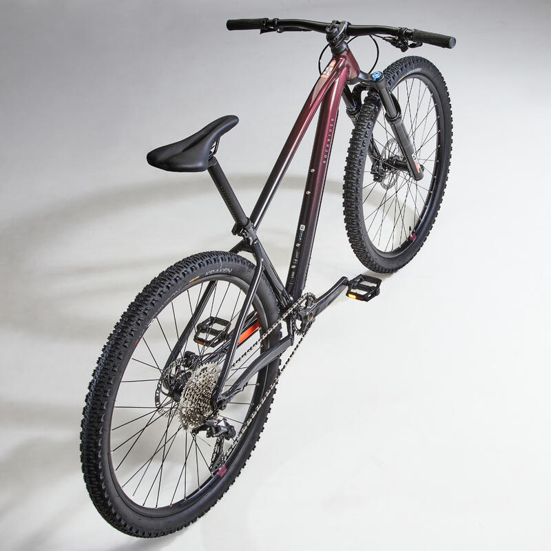 Bicicleta de montaña mujer 29" aluminio Rockrider EXPL 540 ciruela negro