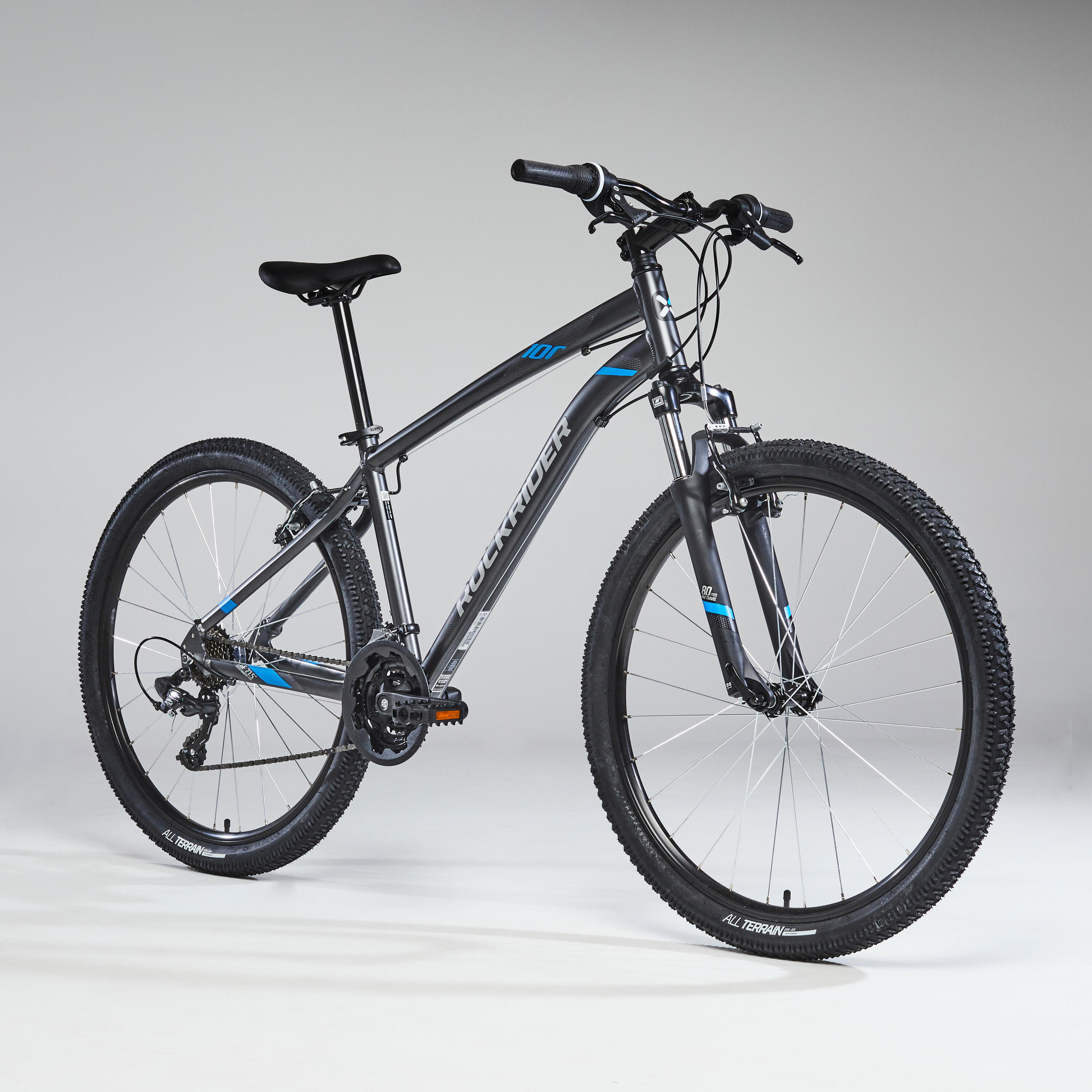 27.5 Inch Mountain bike Rockrider ST 100 - Grey 3/11