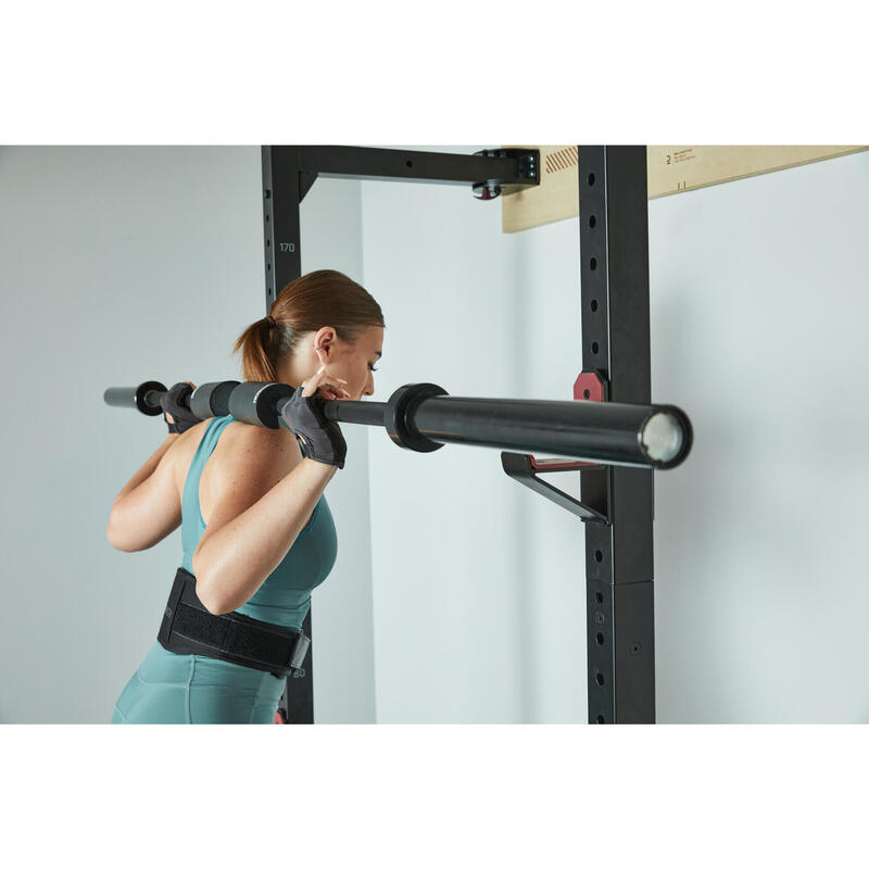 Fold-Down Weight Training Wall Rack for Squats and Pull-Ups