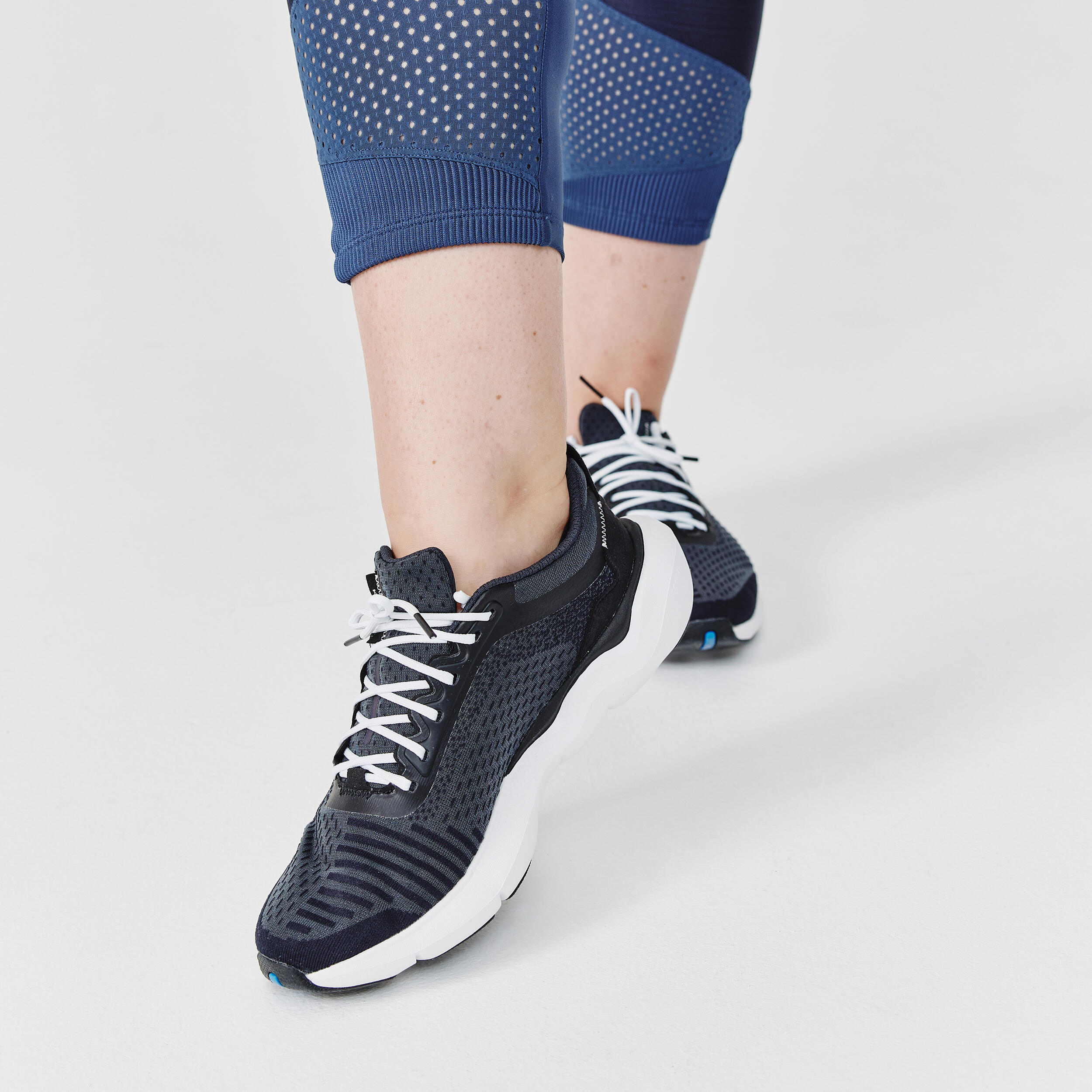 Women's short breathable running leggings Dry+ Feel - blue 7/7