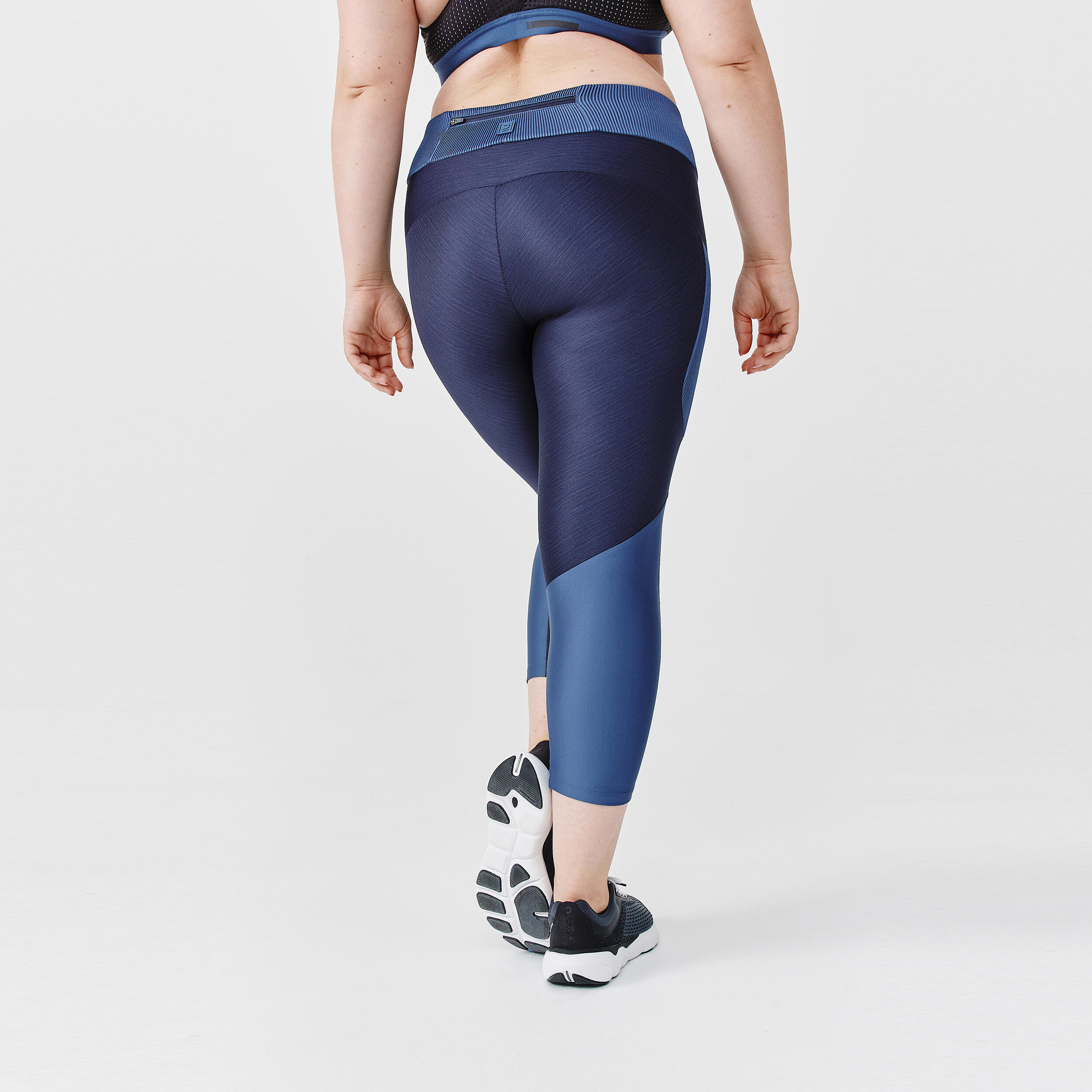 Women's short breathable running leggings Dry+ Feel - blue 3/7