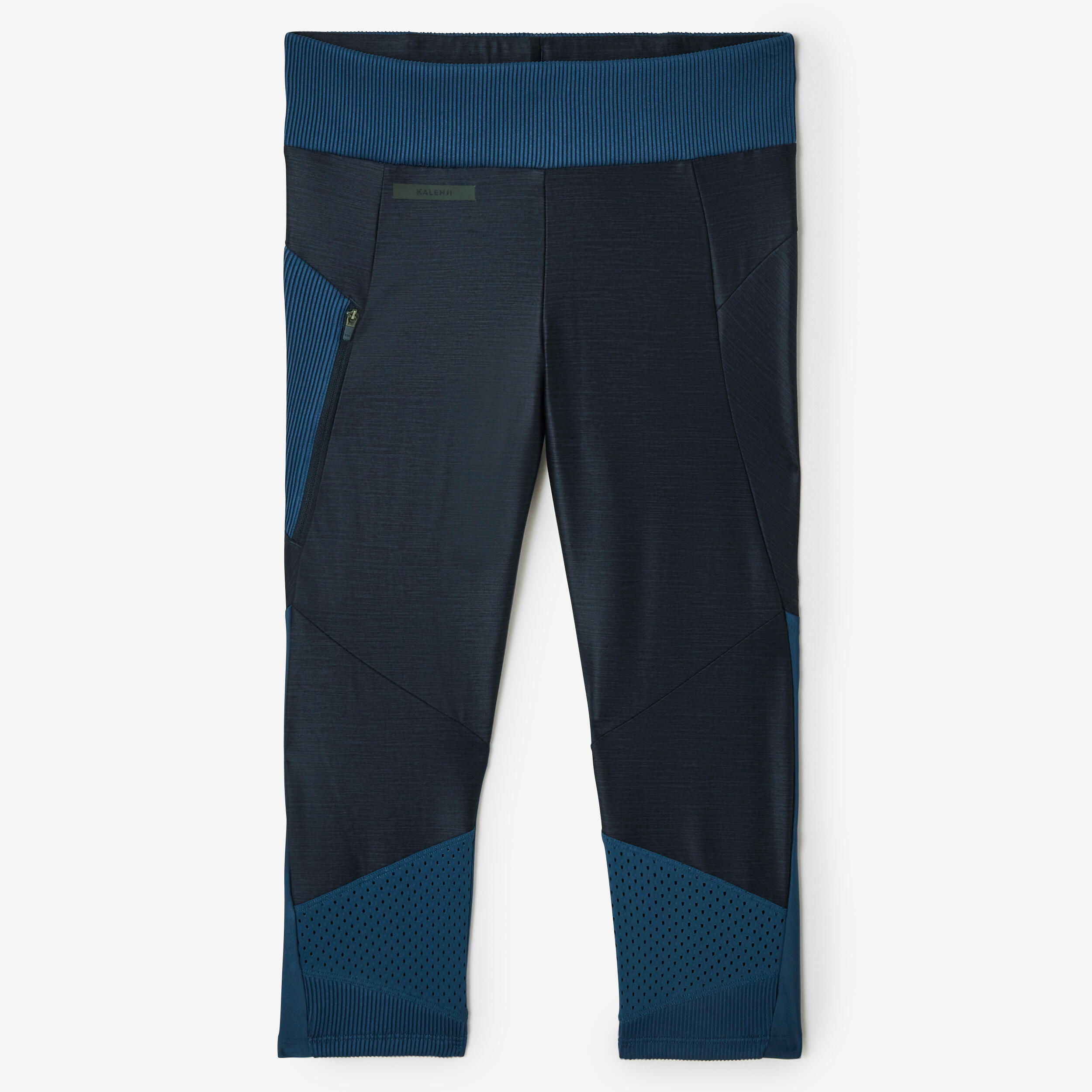 KALENJI Women's short breathable running leggings Dry+ Feel - blue