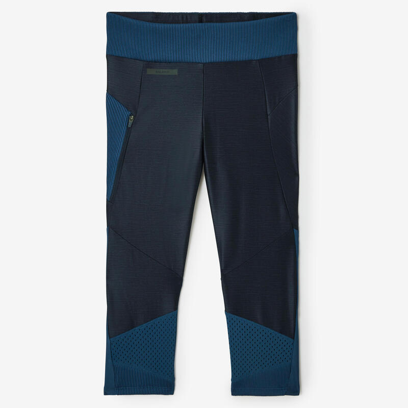 Legginsy do biegania 3/4 damskie Kalenji Run Dry+ Feel