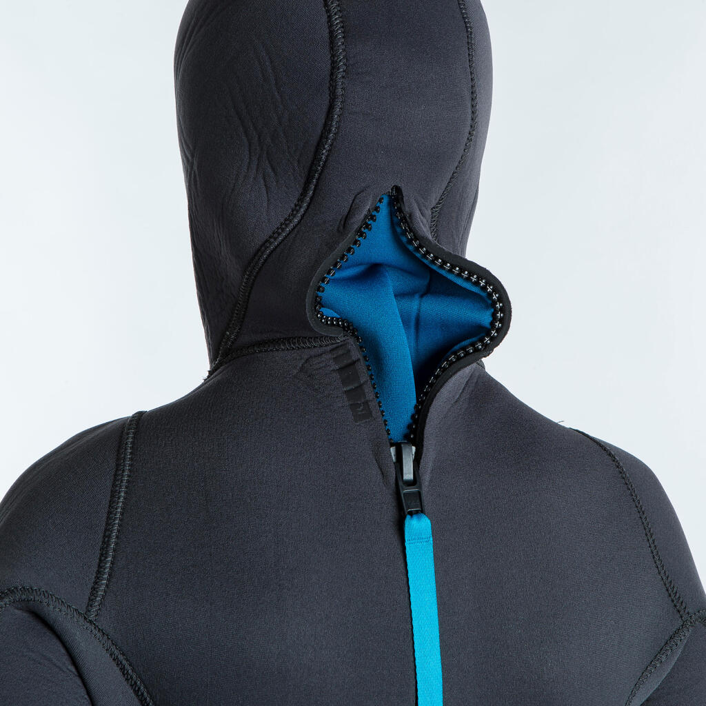 Bērnu neoprēna hidrotērps niršanai ar akvalangu “SCD 100”, 5 mm, pelēks, zils