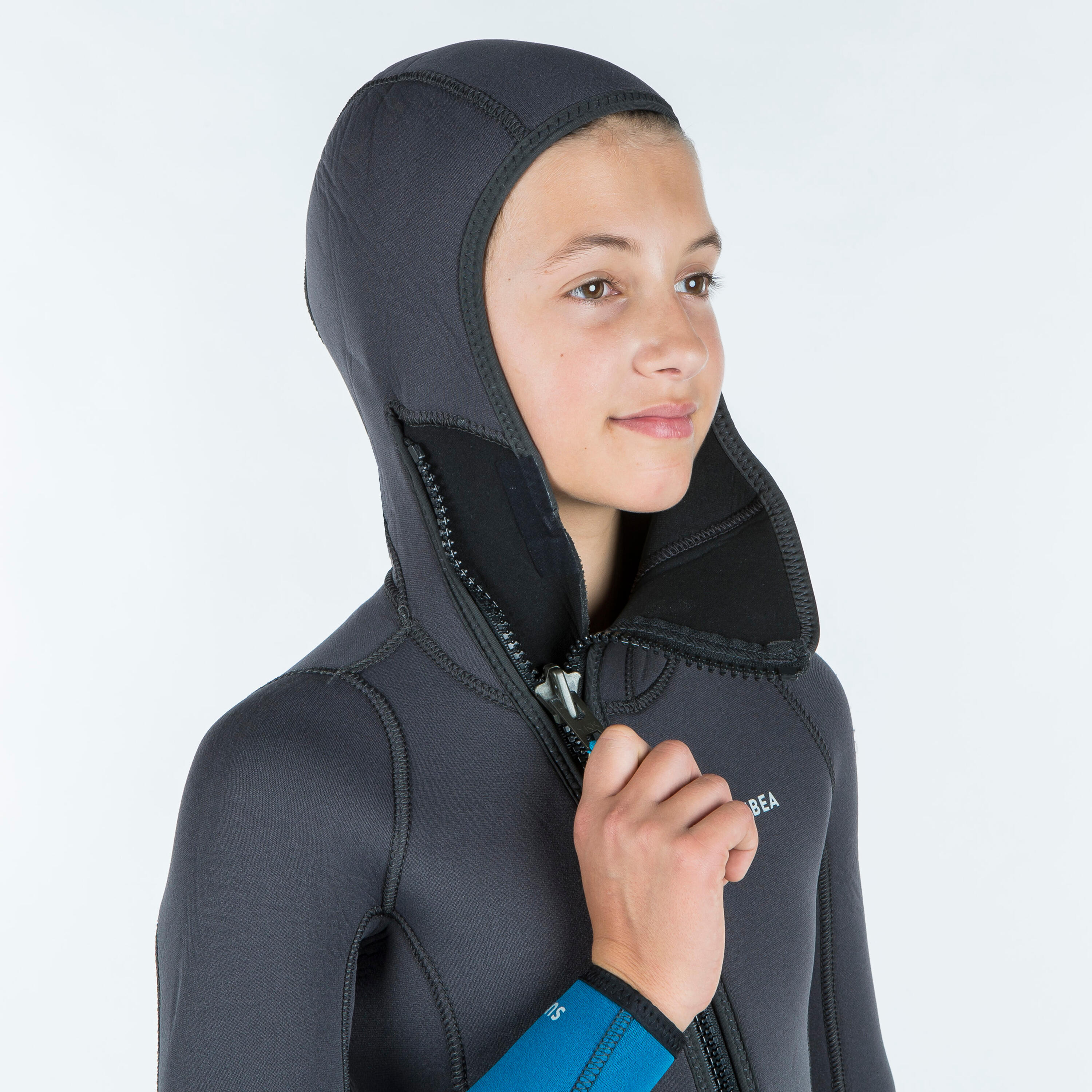 SUBEA Detský neoprén SCD 500 5 mm sivo-modrý 10 rokov · záber 6