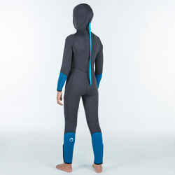 Kids diving wetsuit 5.5 mm neoprene SCD 500 grey and blue