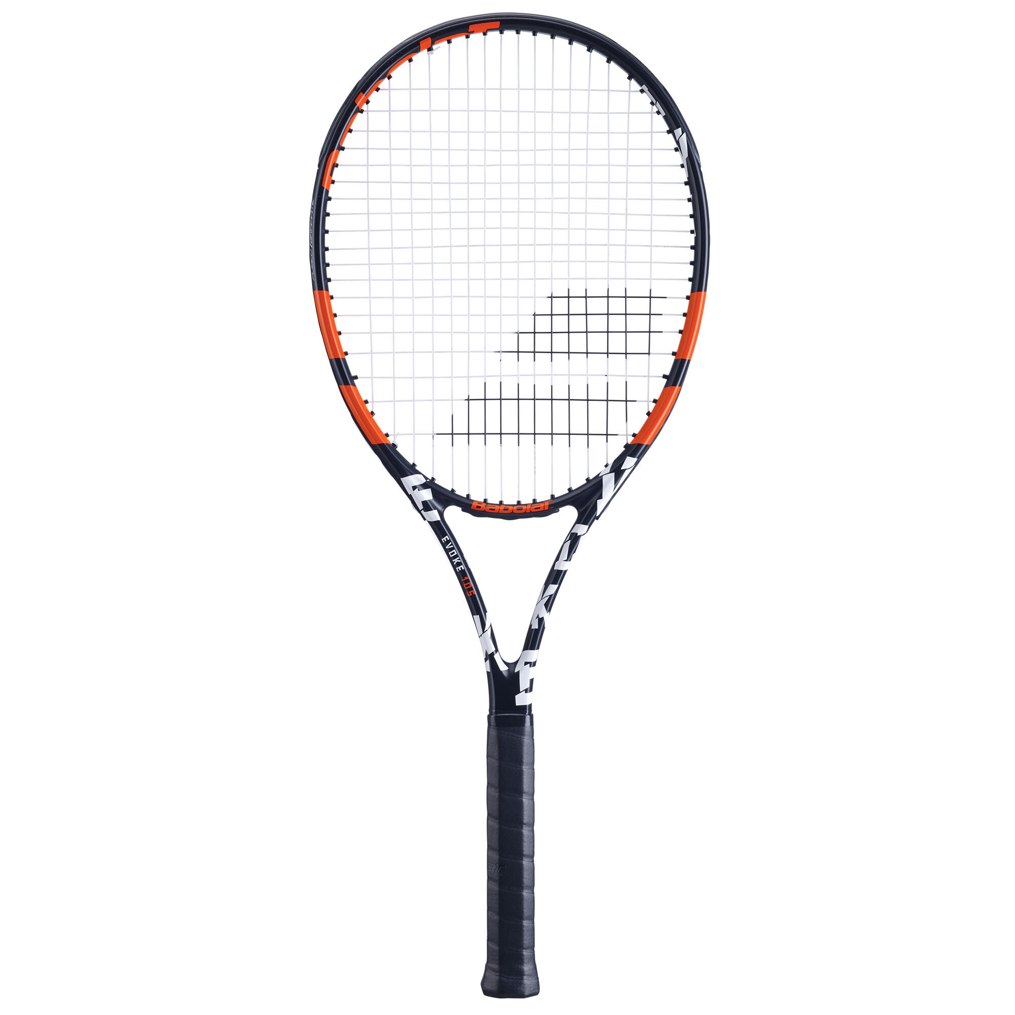 orange and black tennis racket