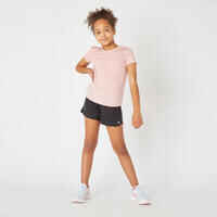 Short Pantalón Corto Niña Transpirable W500 Gimnasia Negro