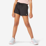 Girls Shorts Gym  Breathable W500 - Black