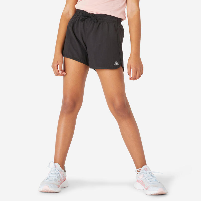 Short de ciclista de algodón negro para niños - Decathlon