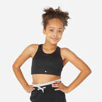 Girls' Breathable Sports Bra - Black