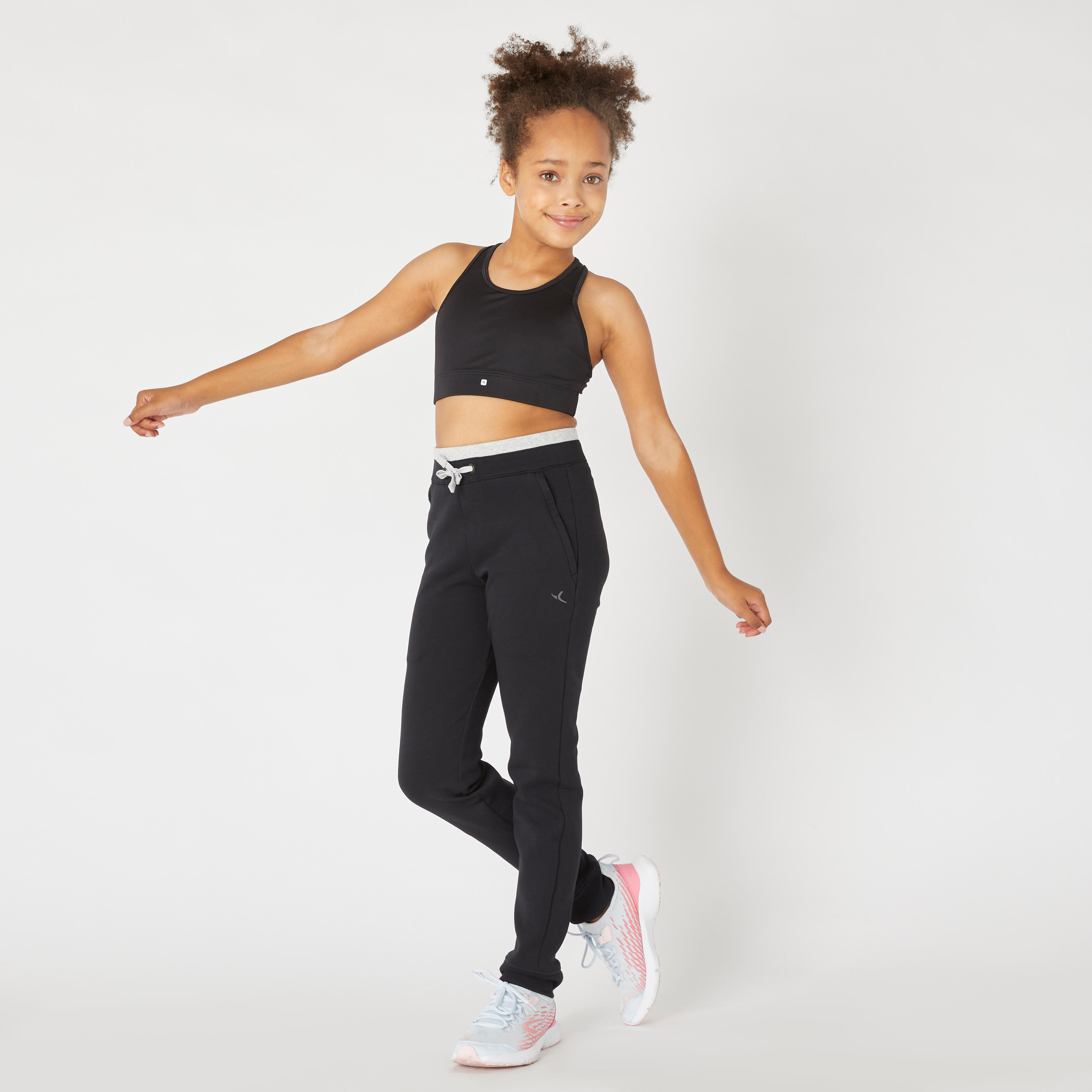 Kids’ Sequinned Gymnastics Leggings - Black