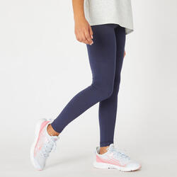 Leggings bambina ginnastica 100 cotone neri DOMYOS | DECATHLON