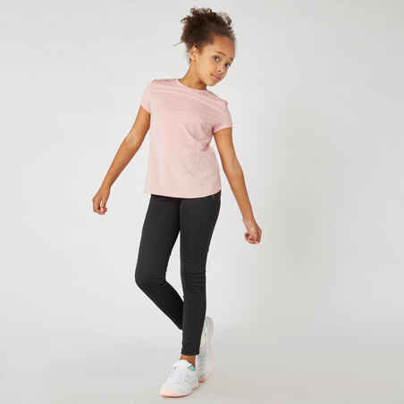 Girls' Breathable Synthetic Leggings - Black