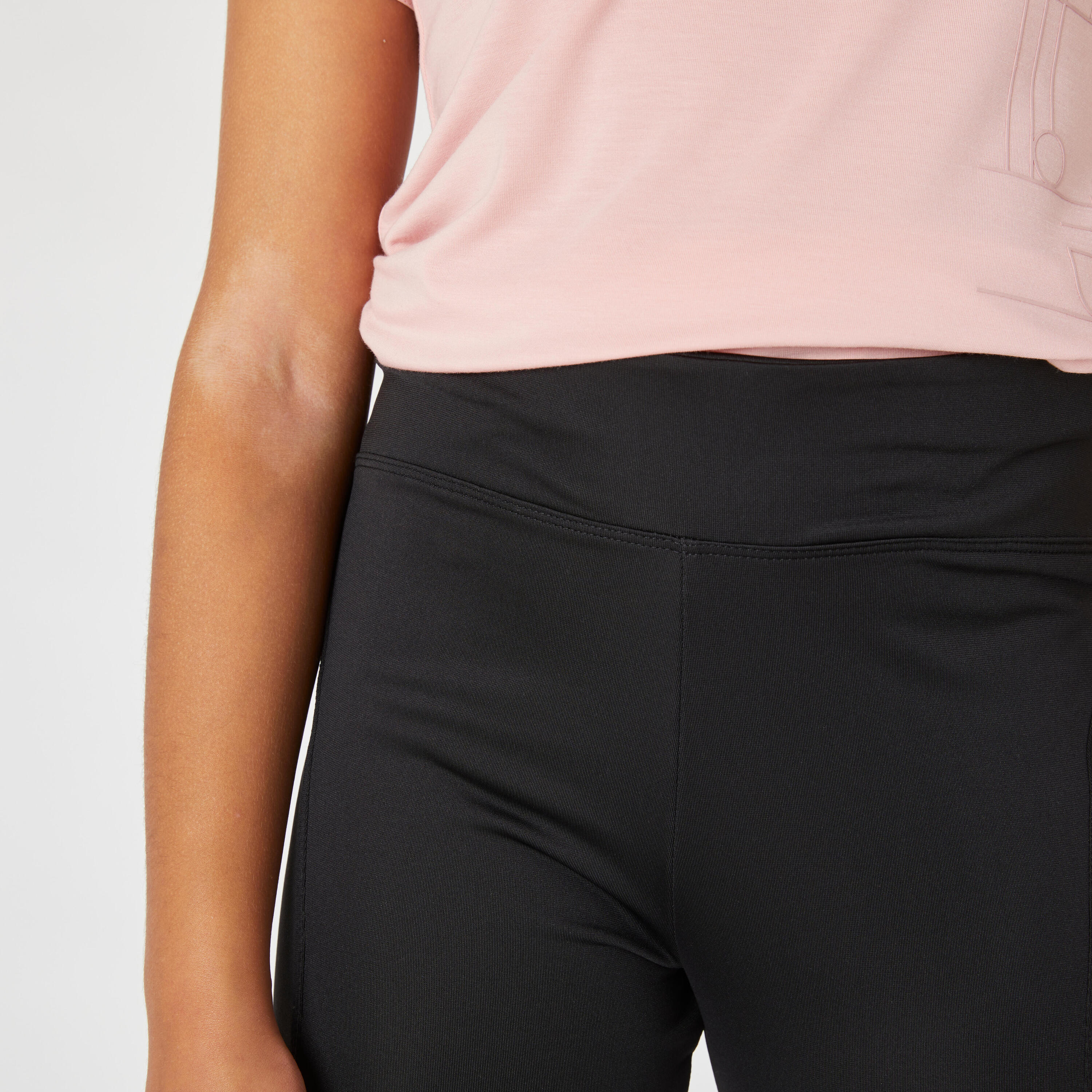 Girls' Breathable Synthetic Leggings - Black 3/5