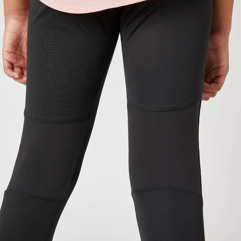 Girls' Breathable Synthetic Leggings - Black