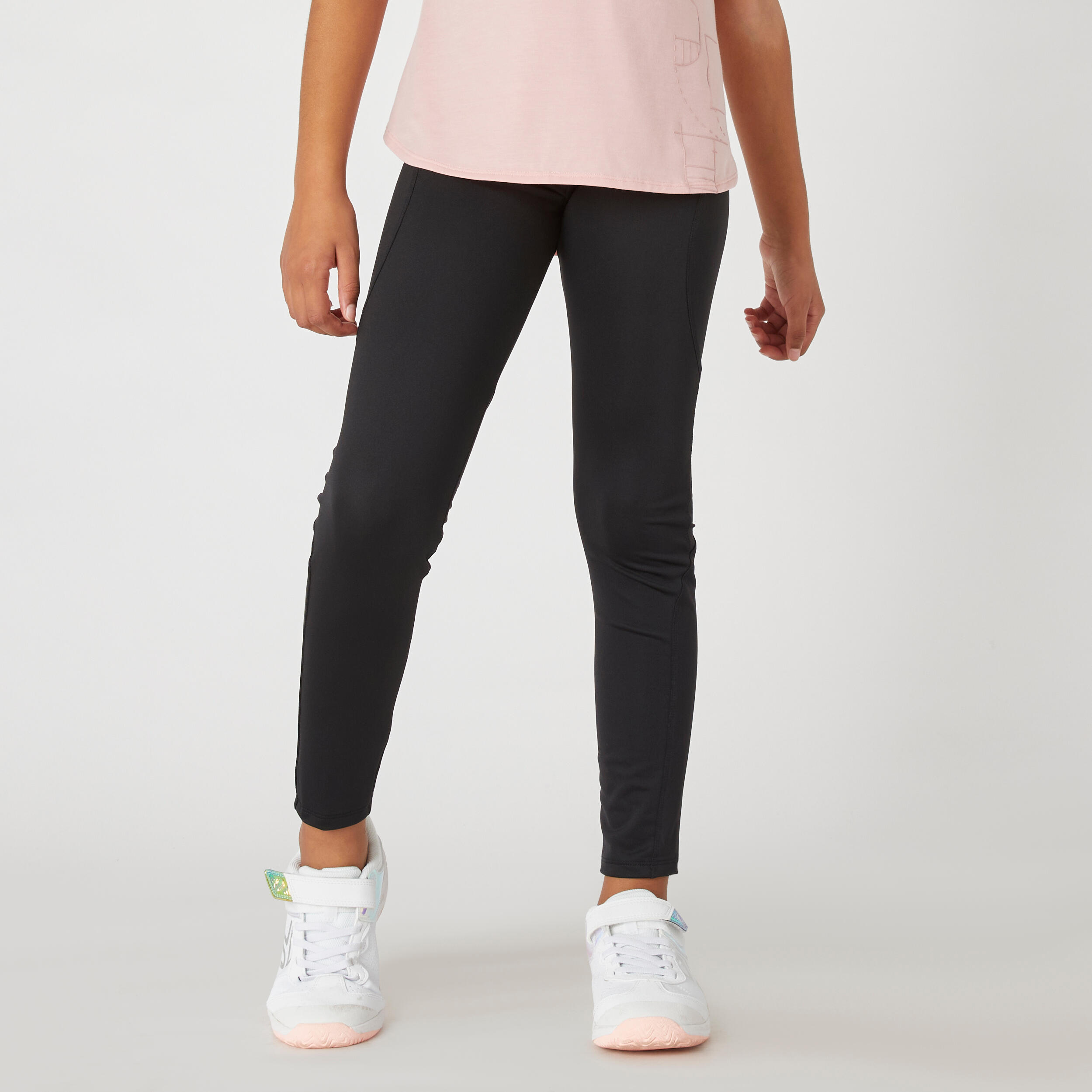Leggings bambina ginnastica S500 poliestere traspirante neri con stampa  DOMYOS | DECATHLON