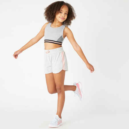 Girls' Cotton Crop Top - Grey