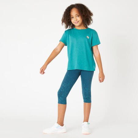 T-shirt coton fille  - 500 vert