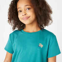 Girls' Cotton T-Shirt 500 - Green