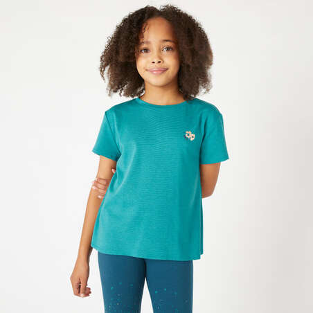 T-shirt coton fille  - 500 vert