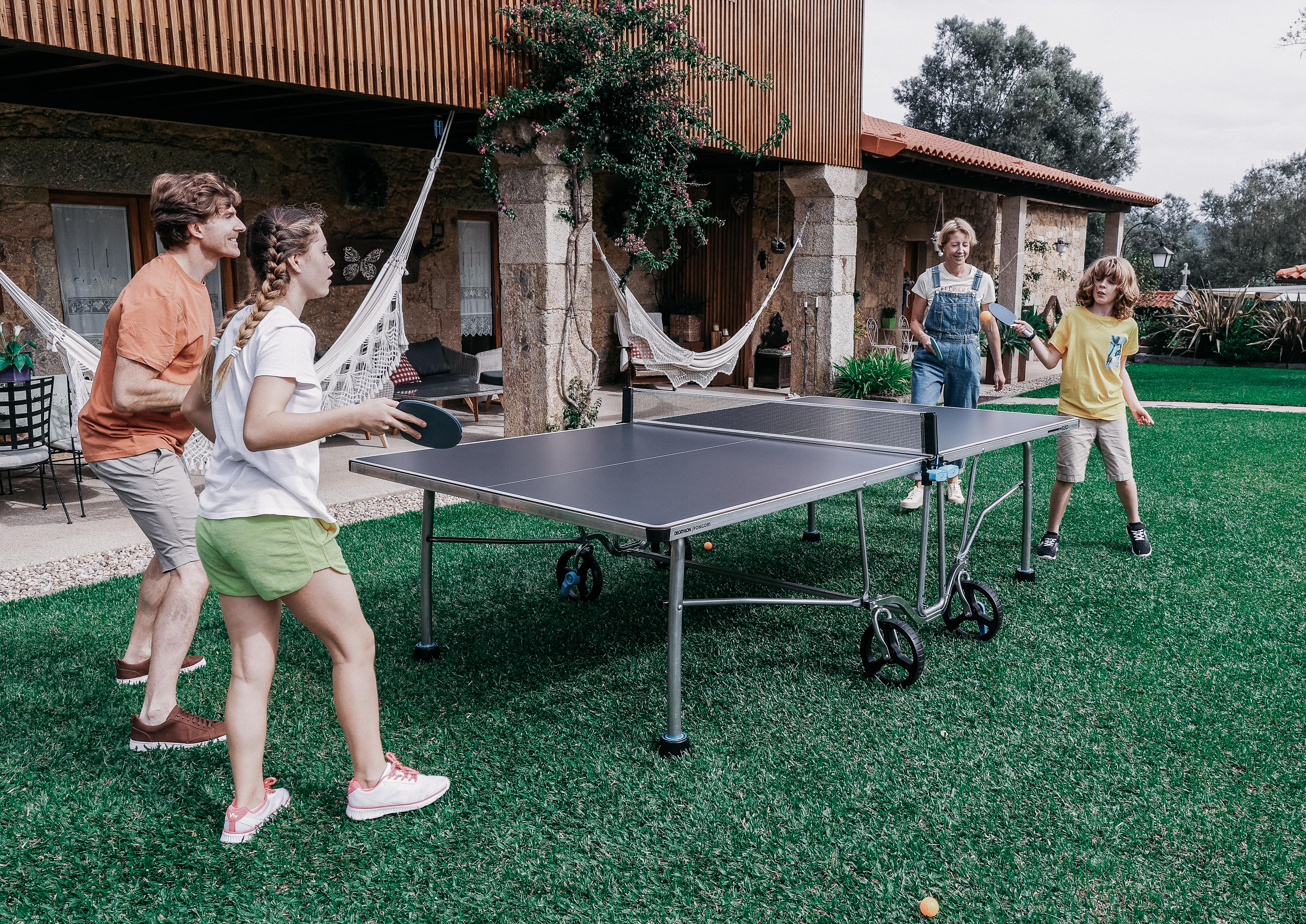 Table Tennis Table Outdoor - PPT 530.2 Grey - PONGORI