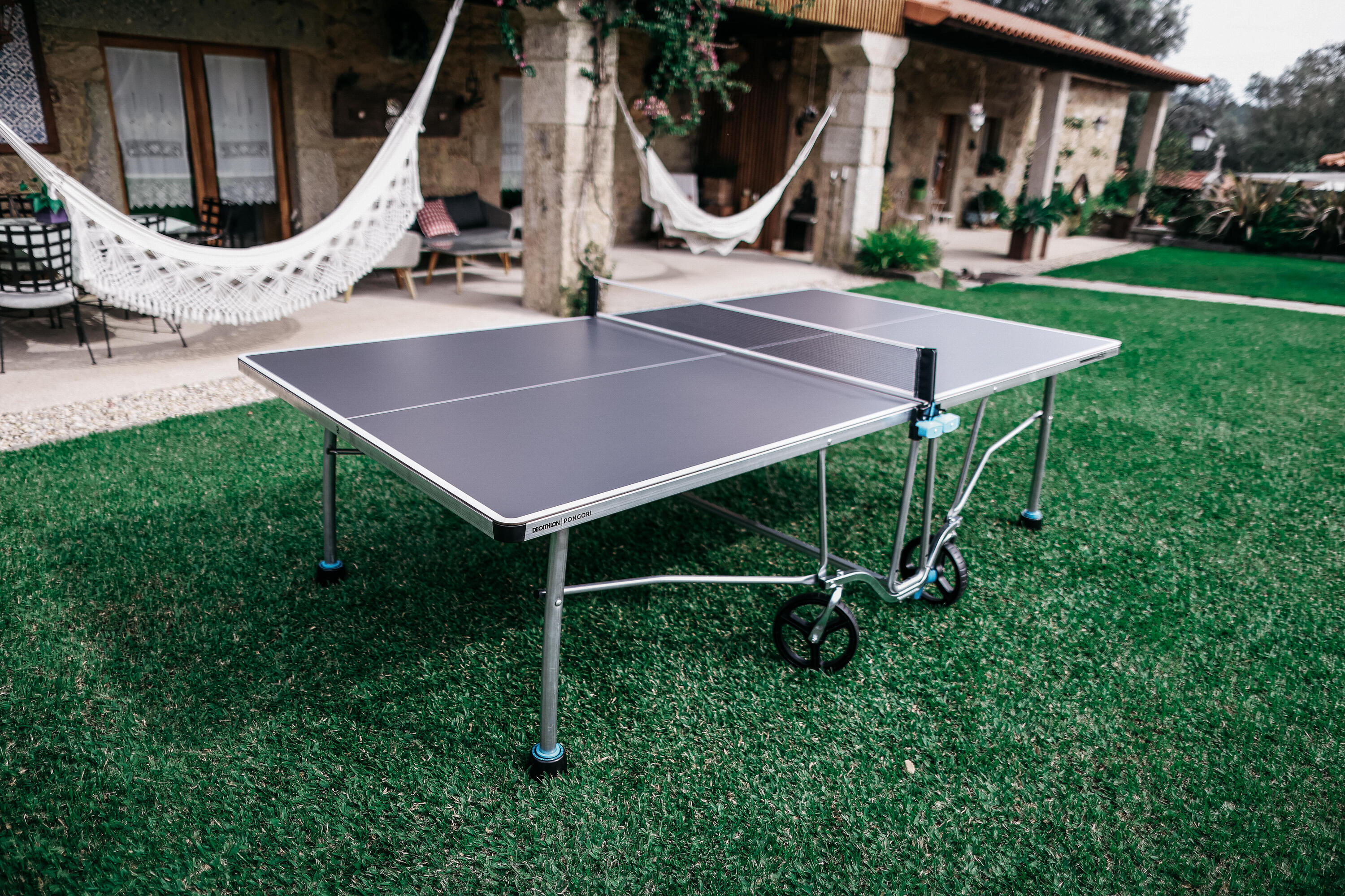 Mesa ping pong exterior plegable tablero 5 mm Pongori PPT 530.2 21/30