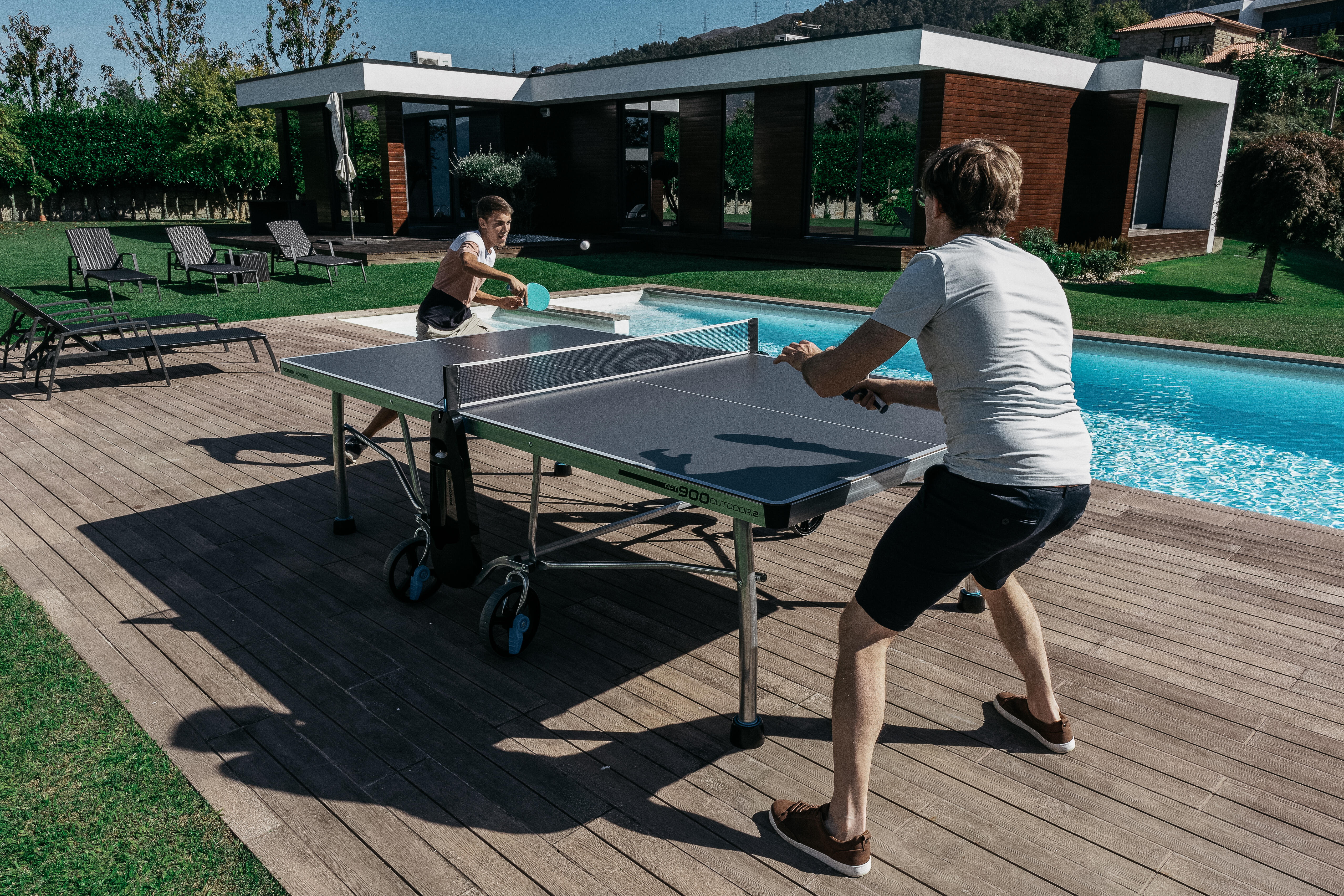 Table Tennis Table Outdoor - PPT 900.2 Grey - PONGORI
