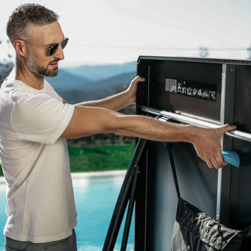 PPT930 OUTDOOR .2 dış mekan masa tenisi masasının alttan güvenlikli şekilde sökülmesi
