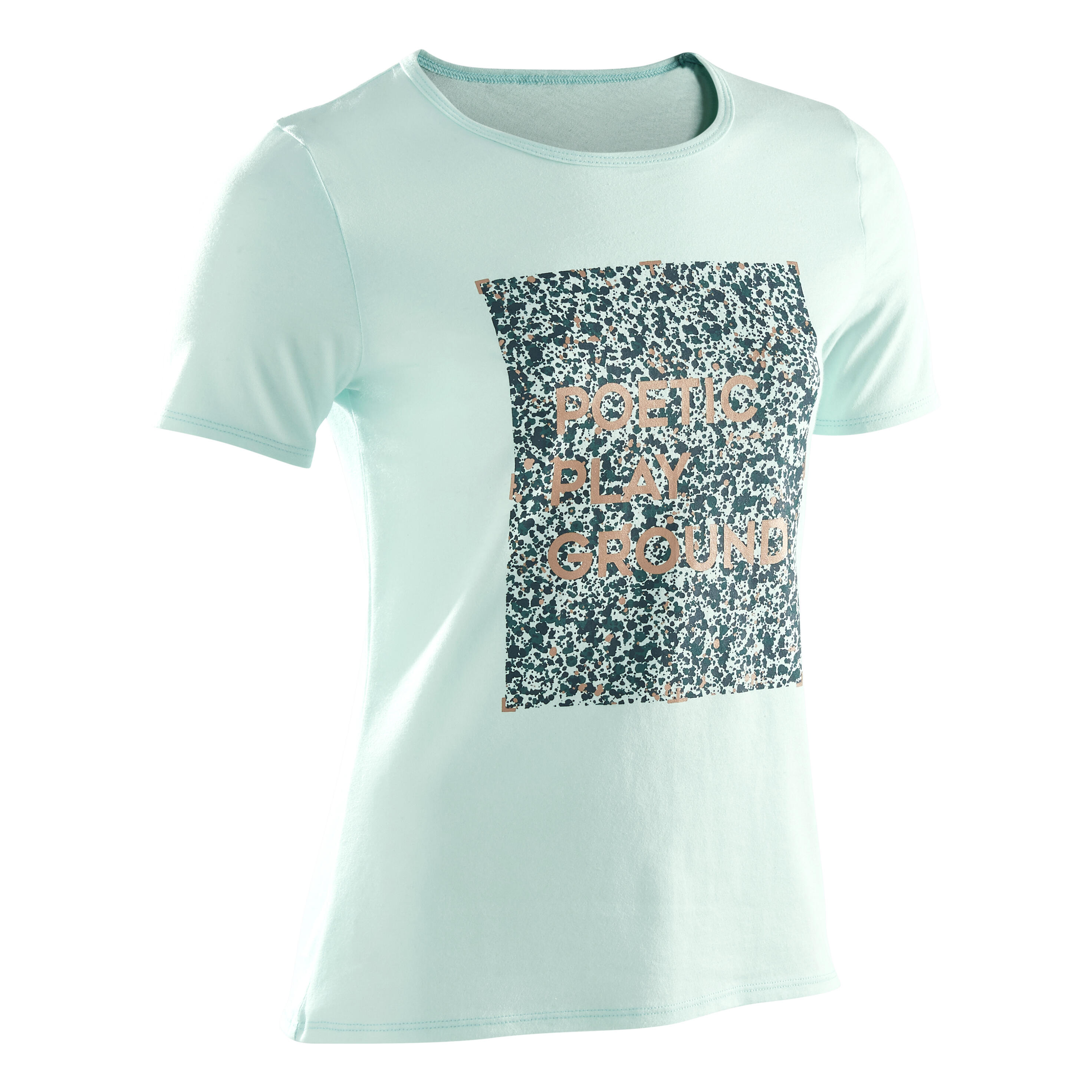 T-shirt basic in cotone verde chiaro per bambini