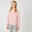Sweat col rond enfant french terry coton - Basique rose