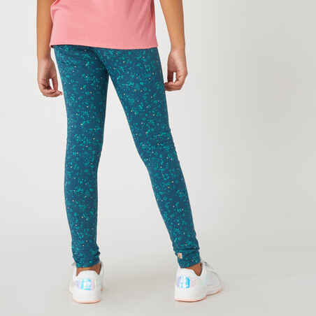 Girls' Cotton Leggings 320 - Navy Print