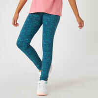 Girls' Cotton Leggings 320 - Navy Print