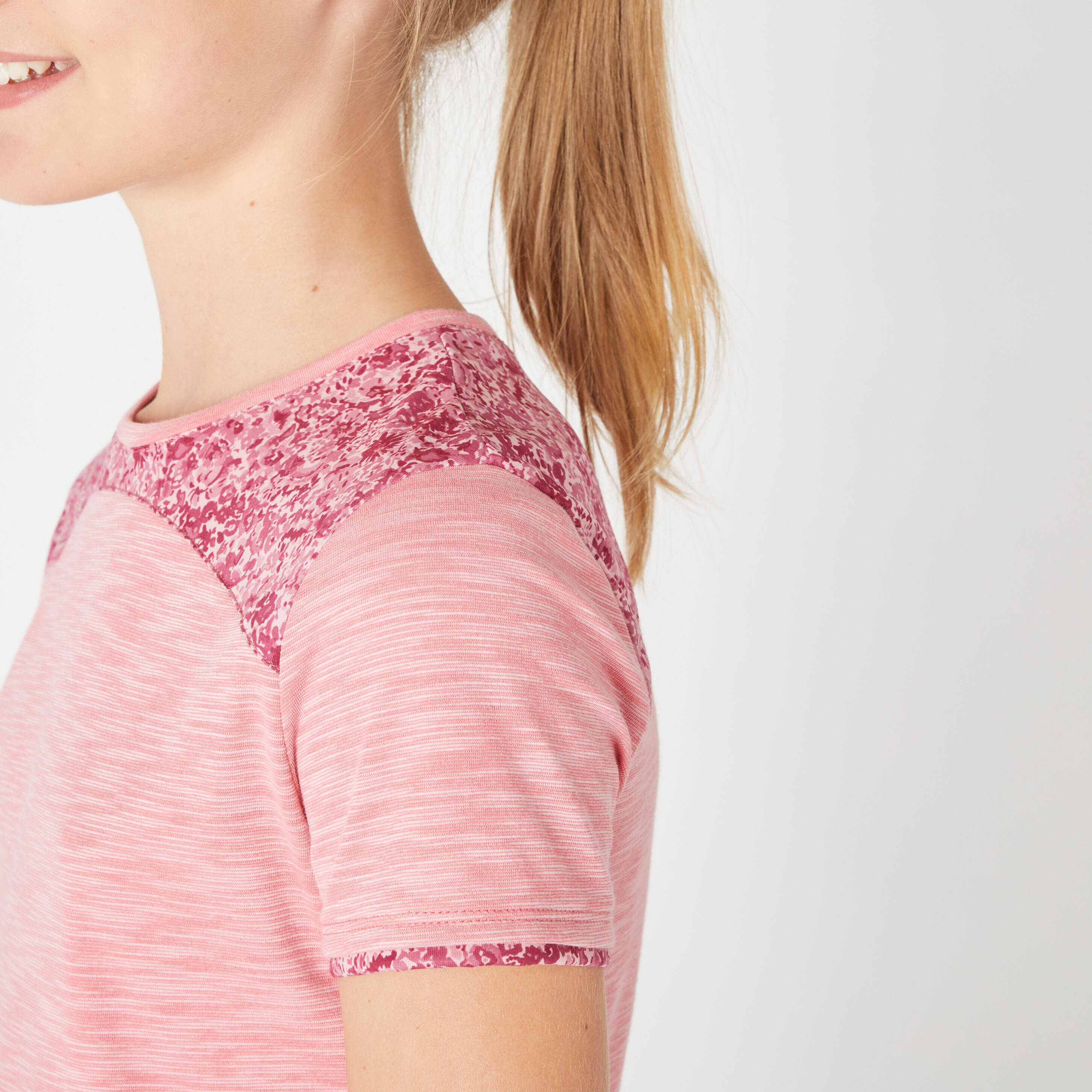 Girls Double Layered T-shirt S500 - Pink -  5