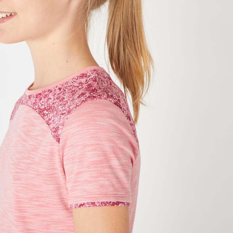 2-in-1 T-shirt voor meisjes roze met print