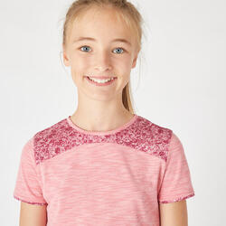 T-shirt 2en1 fille - rose print